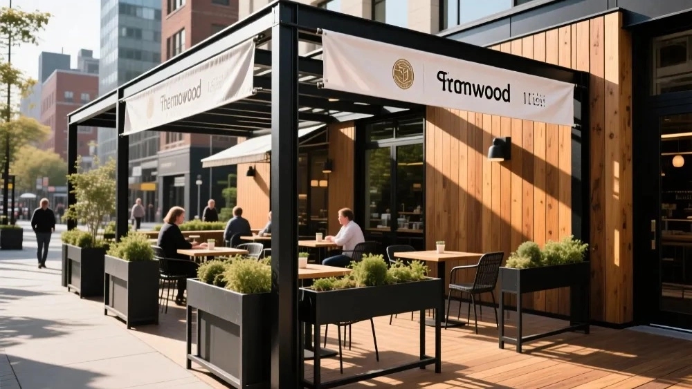 Thermowood in the modern facades of the building
